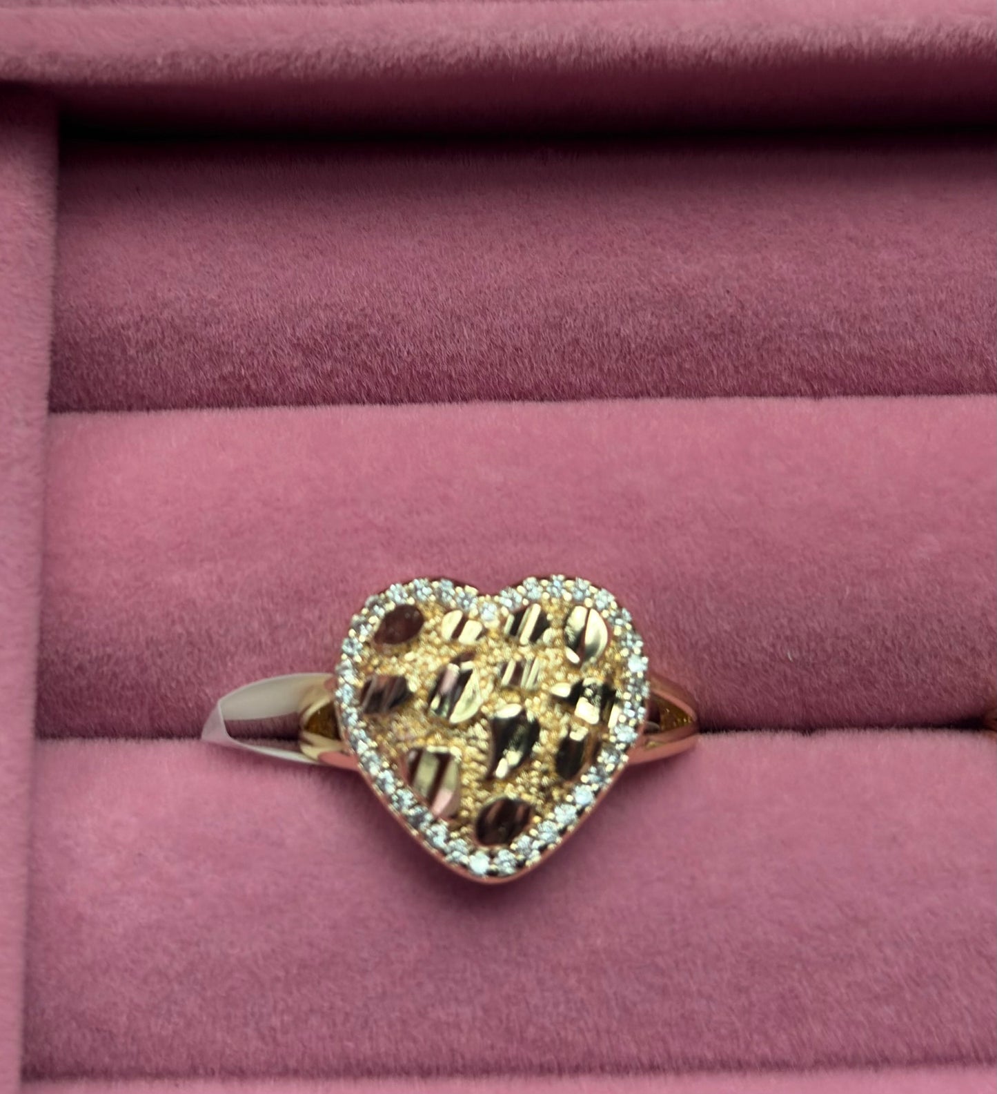 Diamond Heart Nugget Ring